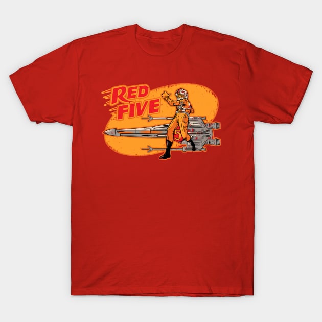 Red Five T-Shirt by The Jersey Rejects